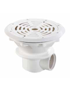 Bonde de fond Ø 210 mm avec grille ABS (Gris clair)