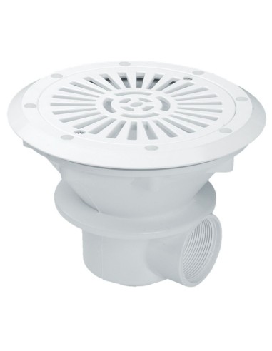 Bodemput Ø 210 mm met ABS schroefrooster (Lichtgrijs)