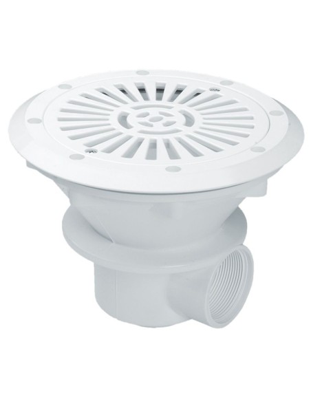 Bodemput Ø 210 mm met ABS schroefrooster (Lichtgrijs)