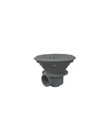 Bonde de fond Ø 210 mm avec grille ABS (Gris Clair)