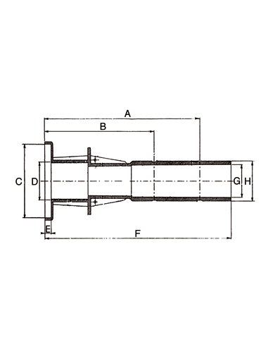 Traversée de paroi Prestige en ABS - Liner