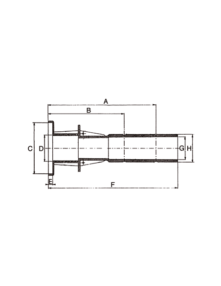 Traversée de paroi Prestige en ABS - Liner