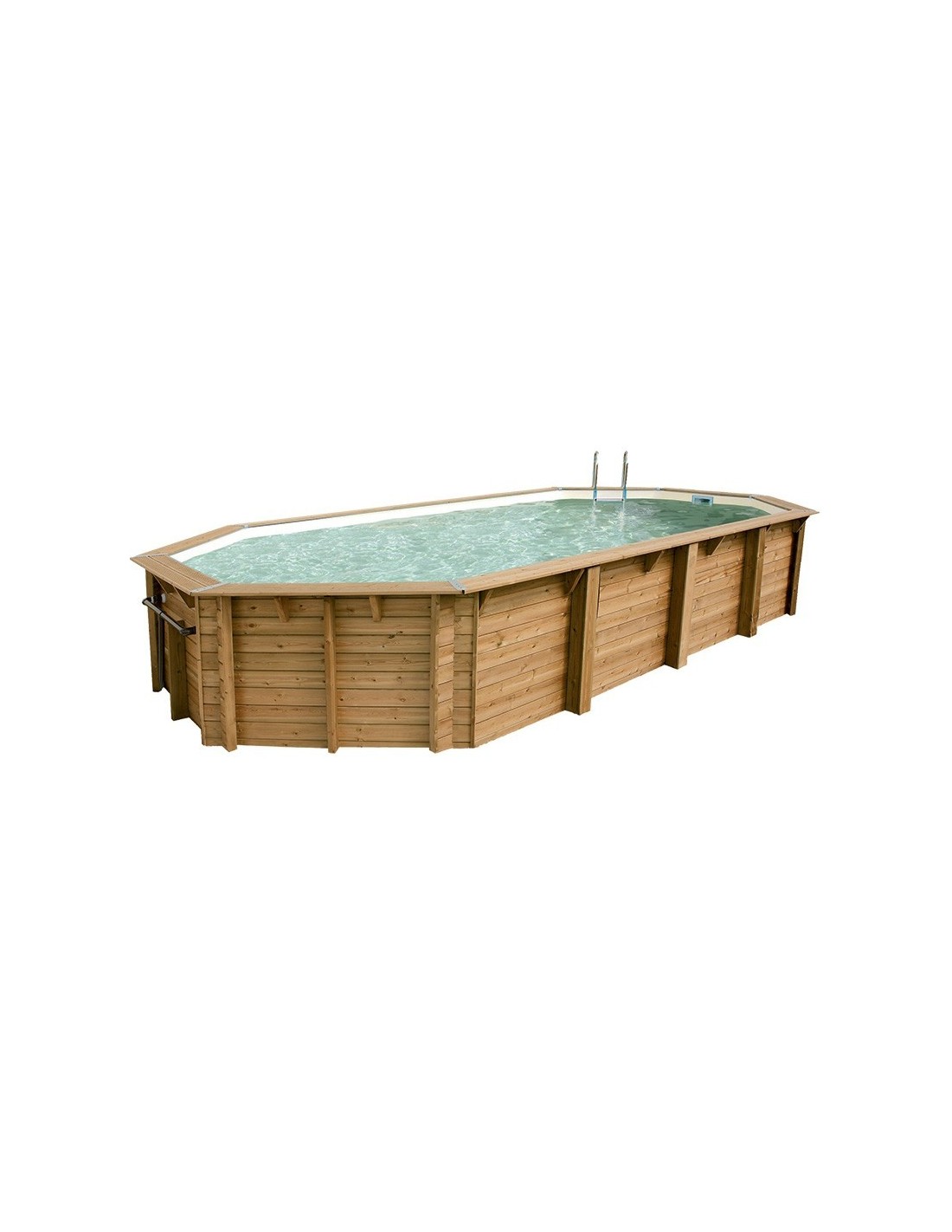 UBBINK Piscine bois Océa 430 - H120cm - Liner Bleu + Bâche à bulles pas  cher 