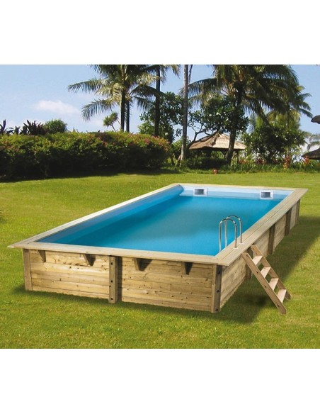 Houten zwembad Ubbink Linéa 650 x 350 x H 140 cm