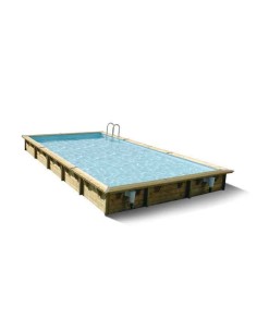 Houten zwembad Ubbink Linéa 800 x 500 x H 140 cm