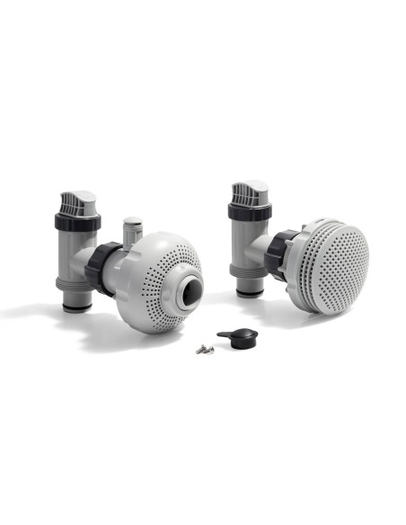 Set de crépines 38 mm avec vanne d'arrêt Intex (Max 7 m³/h)