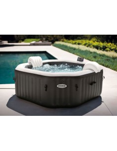 Opblaasbare achthoekige Carbone spa - 4 plaatsen