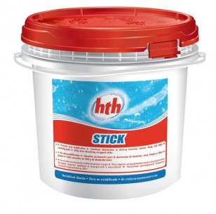 HTH - Chlore sans stabilisant - Stick de 300 g - seau de 4,5 kg (reconditionné)