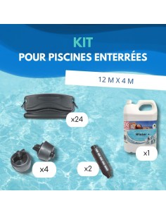 Kit Hivernage Piscine Enterrée 12x4m -  2