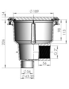 Bodemput NORM - Met plat rooster (beton) - Grijs 2
