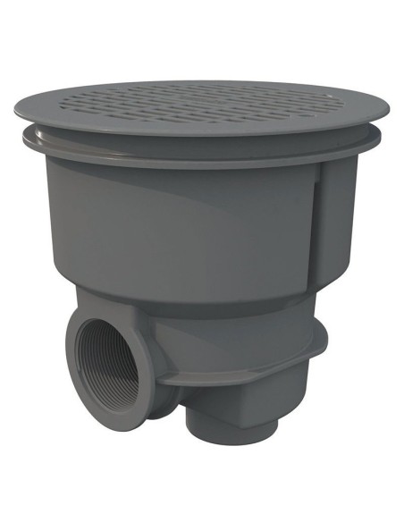 Bodemput NORM - Met plat rooster (beton) - Grijs