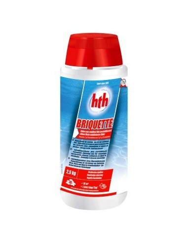 HTH - Chlore Briquettes de 7g sans stabilisant - 2,5 kg