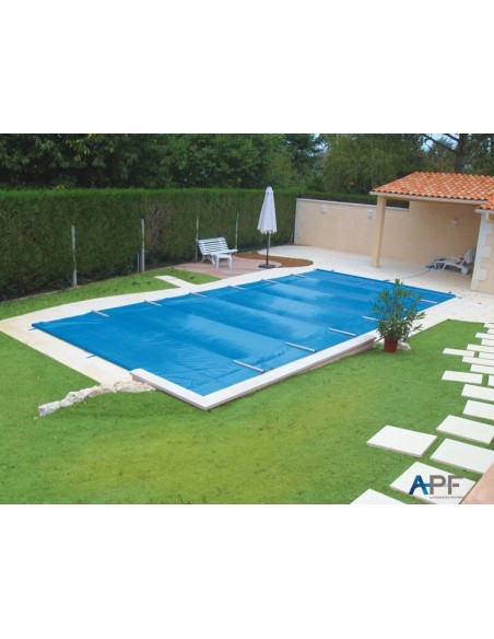 Bâche à barres de sécurité Excel 580 g/m² pour piscine 6m x 4m