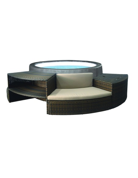 NetSpa Vita Premium halfstijve spa voor 6 personen + Meubelset (5 elementen)