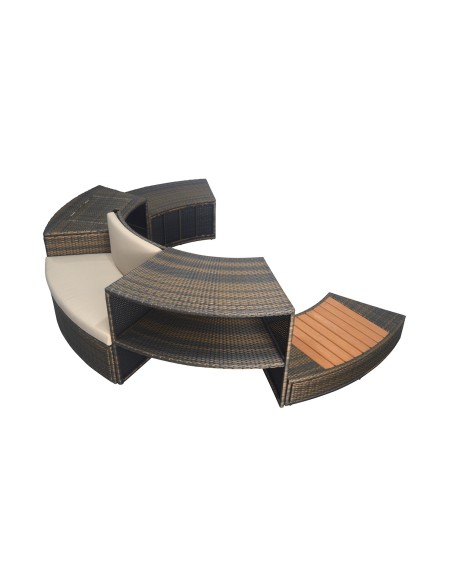 Pack NetSpa semi-rigide Vita 4 places + Mobilier (5 éléments)
