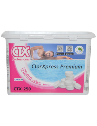 Chlore choc pastilles de 20 g - 1 Kg CTX-250