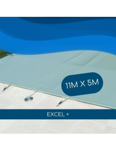 Bâche à barres de sécurité Excel+ 580 g/m² pour piscine 11m x 5m