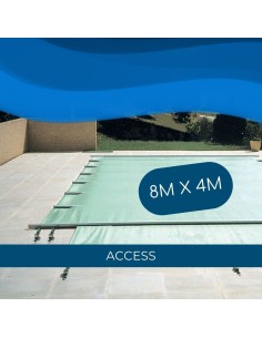Bâche à barres de sécurité Access 580 g/m² pour piscine 8m x 4m