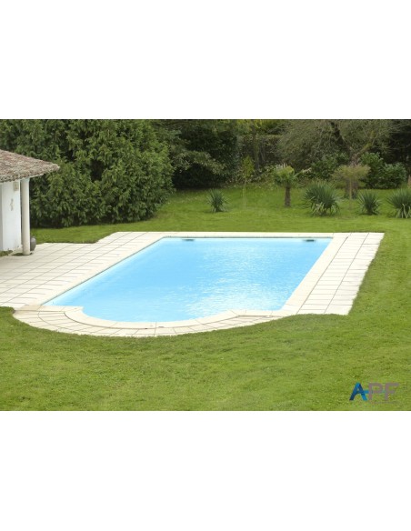 Dreamliner verni 75/100 (avec escalier d'angle) 6m x 4m - Blanc