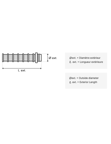 Crépines L.160 3/4''pour filtre à sable Cantabric, Uve et Millenium ( x2)