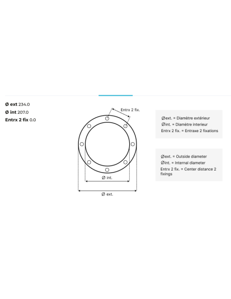 Ecrou de couvercle Ø233 mm - Filtre à sable Cantabric