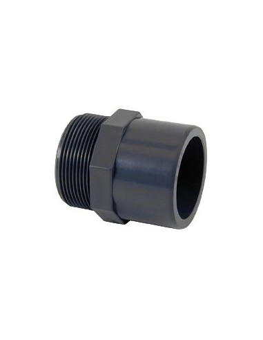 PVC schroefdop mannelijke lijm Ø40-Ø50 mm x 1,5"