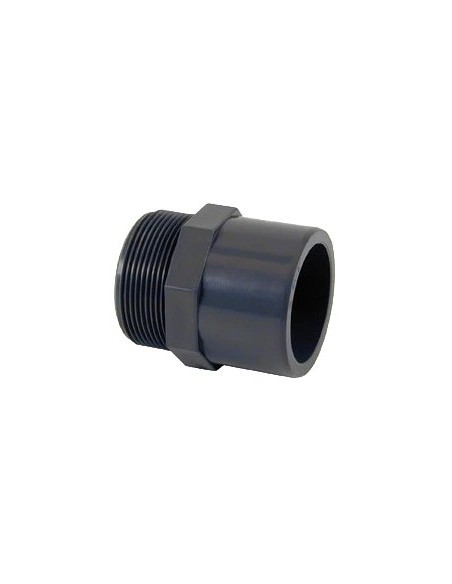 PVC schroefdop mannelijke lijm Ø40-Ø50 mm x 1,5"