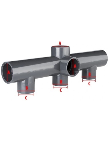 PVC 3-weg verdeelstuk Ø 63 mm