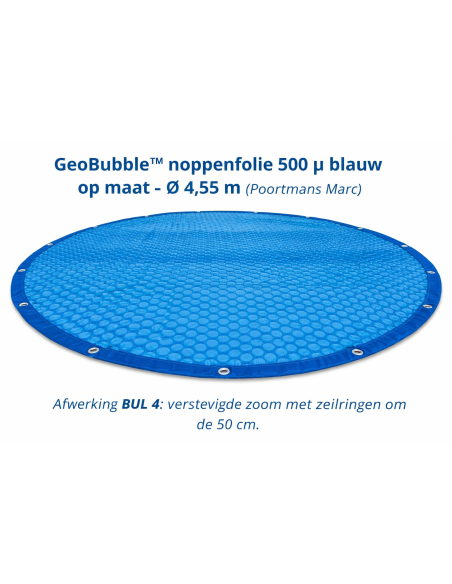 Noppenzeil GEO BUBBLE blauw- BUL4 - Poortmans Marc
