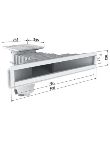 Skimmer A800 Design blanc (Béton/Liner)