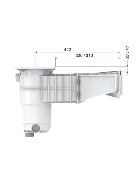 Witte Skimmer A800 Design (Beton/Liner)