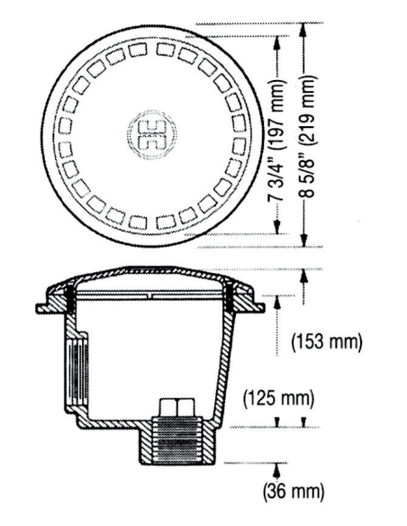Bonde de fond anti-vortex Hayward (Piscine liner)