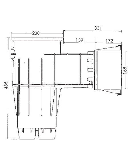 Skimmer premium silencieux grande meurtrière (piscine béton)