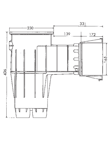 Skimmer premium silencieux grande meurtrière (piscine liner)