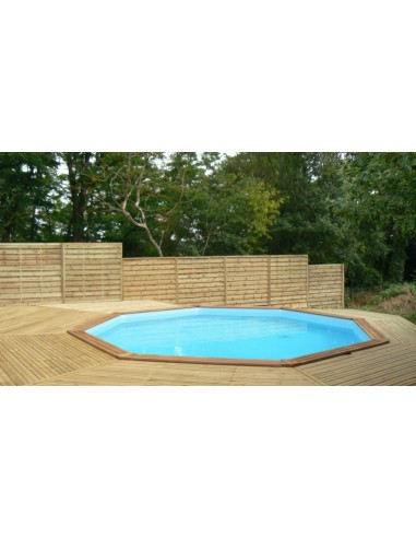 Piscine bois octogonale Mister-Wood Ø 430 x 130 cm