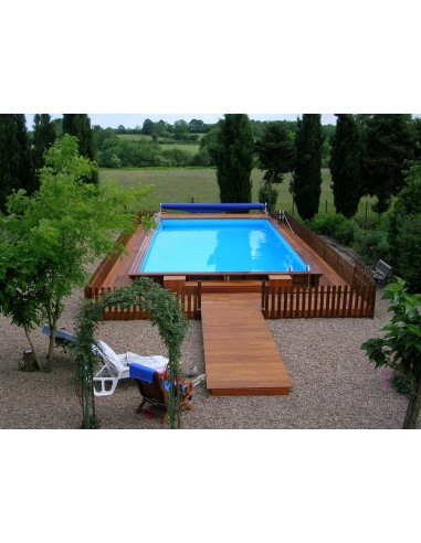Houten rechthoekige zwembad Mister-Wood 300 X 500 X 130 cm