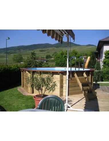 Piscine bois octogonale Mister-Wood Ø 430 x 130 cm
