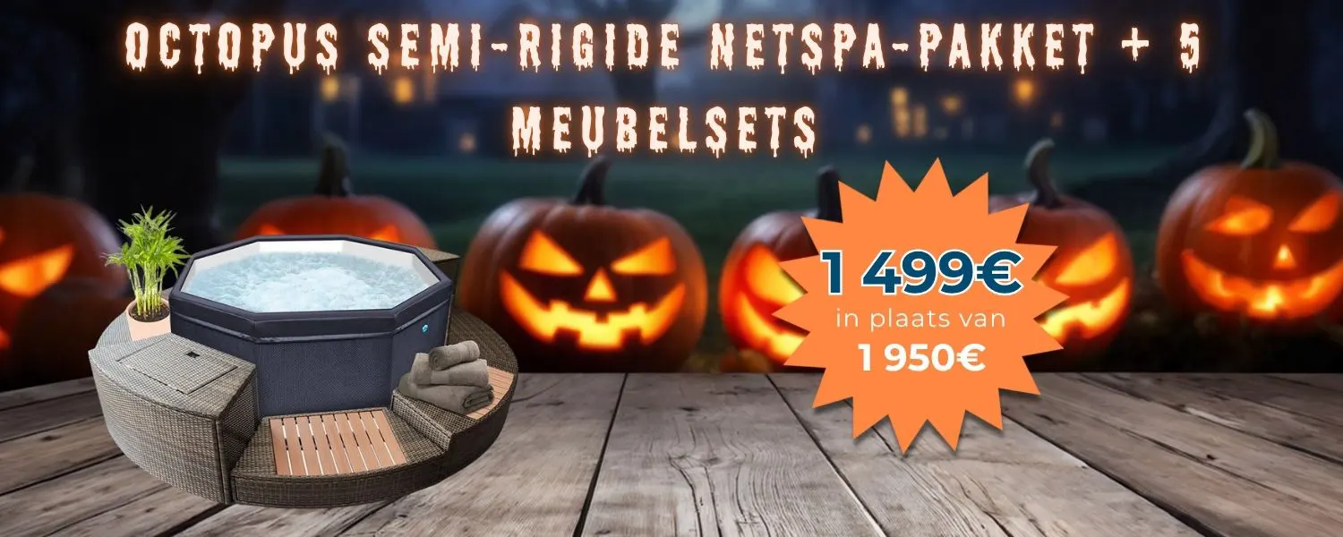 Pack NetSpa semi-rigide Octopus 4 à 6 pl. + Ensemble 5 mobiliers